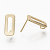 Brass Stud Earring Findings KK-T056-10G-NF-2