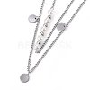 304 Stainless Steel Tiered Necklaces NJEW-O106-01P-2