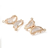 Brass Pave Faceted Glass Connector Charms FIND-Z020-03K-2
