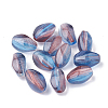 Two Tone Transparent Spray Painted Acrylic Bead X-ACRP-T005-30-1