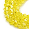 Transparent Electroplate Glass Beads Strands GLAA-F029-3mm-C21-3