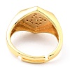 Adjustable Real 18K Gold Plated Brass Enamel Finger Ringss RJEW-L071-28G-4