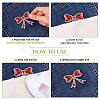 16Pcs 4 Colors Bowknot Rhinestone Patches PATC-TA0001-18-4