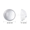 Transparent Half Round Glass Cabochons X-GGLA-R027-25mm-4