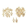 Brass Micro Pave Cubic Zirconia Pendants KK-D339-02G-10-2