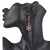 Glass Seed Beads Dnagle Earrings EJEW-MZ00501-05-3