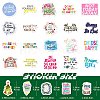50Pcs PVC Self-Adhesive Inspirational Quote Stickers PW-WG60628-01-4