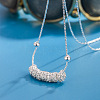 Brass Multiple Ring Pendant Necklaces for Women WG22367-01-3