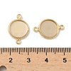 Flat Round Brass Connector Cabochon Settings KK-K414-13E-G-3