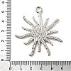 Tibetan Style Alloy Sun Pendant Cabochon Settings X-TIBEP-Q043-079-RS-3