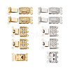20Pcs 4 Style Brass Filigree Box Clasps KK-PJ0001-15-2