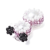 Glass Seed Beaded Snowman Pendants PALLOY-MZ00888-5