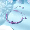 Synthetic Ocean White Jade Braided Beaded Bracelets BJEW-JB11016-04-2