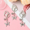 Alloy Rhineston and ABS Plastic Pearl Keychain KEYC-YW00028-01-4