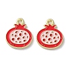 Fruit Alloy Enamel Charms PALLOY-S058-01LG-14-1