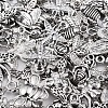 100Pcs 10 Style Tibetan Style Alloy Pendants TIBEP-CJ0001-76-3