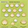 Unicraftale 16Pcs 2 Colors 304 Stainless Steel Charms STAS-UN0039-48-5