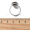 Half Round Natural Tiger Eye Finger Rings RJEW-M062-01P-08-2