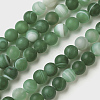 Natural Grade A Striped Agate/Banded Agate Beads Strands G-E478-08-8MM-1
