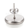 Non-Tarnish 304 Stainless Steel Stud Earring Settings STAS-K202-05E-P-3