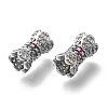 Brass Micro Pave Cubic Zirconia Beads KK-M318-22P-2