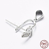 Rhodium Plated 925 Sterling Silver Micro Pave Cubic Zirconia Pendant Bails STER-E053-45P-1