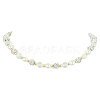 Synthetic Moonstone & Hematite & Plastic Pearl Beaded Bracelet NJEW-JN04405-2