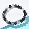 Natural Rutilated Quartz Round Beads Stretch Bracelets for Women BJEW-Z158-03H-03-2