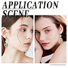 40Pcs 2 Color 201 Stainless Steel Oval Stud Earring Findings STAS-SC0005-29-5
