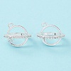 Rack Plating Brass Pave Clear Cubic Zirconia Bead Cage Pendants KK-G464-10S-2