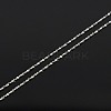 Trendy Unisex Rhodium Plated 925 Sterling Silver Chain Necklaces STER-M034-B-19-3