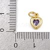 Brass with Cubic Zirconia Pendants KK-A269-67G-4