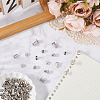 90Pcs 6 Styles Steel Snap Rivet Butt Screw STAS-CP0001-07-4
