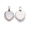 Natural White Shell Mother of Pearl Shell Pendants BSHE-F011-05A-P-2