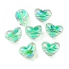 Two Tone UV Plating Transparent Acrylic European Beads OACR-F004-06A-1