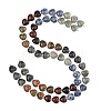 Gradient Color Natural  Labradorite & Mahogany Obsidian & Blue Spot Jasper & Unakite Beads Strands G-B185-A14-1