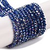Baking Electroplate Glass Beads Strands X-DGLA-A039-J2MM-B04-1