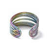Ion Plating(IP) 304 Stainless Steel Multi Circles Open Cuff Ring for Women STAS-E168-03M-3