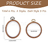 6Pcs 2 Styles Plastic Cross Stitch Embroidery Hoops DIY-CP0012-39-2