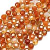 Natural Red Agate Beads Strands G-C116-A12-02-2