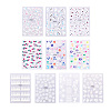 Fashewelry 10 Sheets 10 Patterns 5D Nail Art Stickers Anaglyph Decals MRMJ-FW0001-03-4