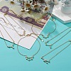 12Pcs 12 Constellations Clear Cubic Zirconia Link Anklets Set AJEW-AN00504-2