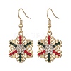 Christmas Alloy Rhinestone Dangle Earrings EJEW-JE06121-02-1