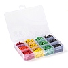 240Pcs Round & Flat Round Synthetic Turquoise Beads and 4 Styles Glass Seed Beads DIY-LS0003-09-7