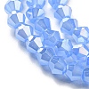 Imitation Jade Electroplate Glass Beads Strands GLAA-F029-J4mm-A04-3