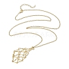 Stainless Steel Macrame Pouch Empty Stone Holder for Necklace Makings NJEW-JN04824-02-1