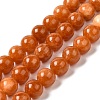 Natural Dyed White Jade Beads Strands G-M402-C04-07-1