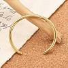Ion Plating(IP) 304 Stainless Steel Simple Thin Cuff Bangles BJEW-P296-02G-1