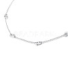 TINYSAND 925 Sterling Silver Interlocking Chain Necklaces TS-N320-S-3