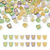 Cheriswelry 96Pcs 4 Colors Electroplate Transparent Handmade Lampwork Beads LAMP-CW0001-02-10